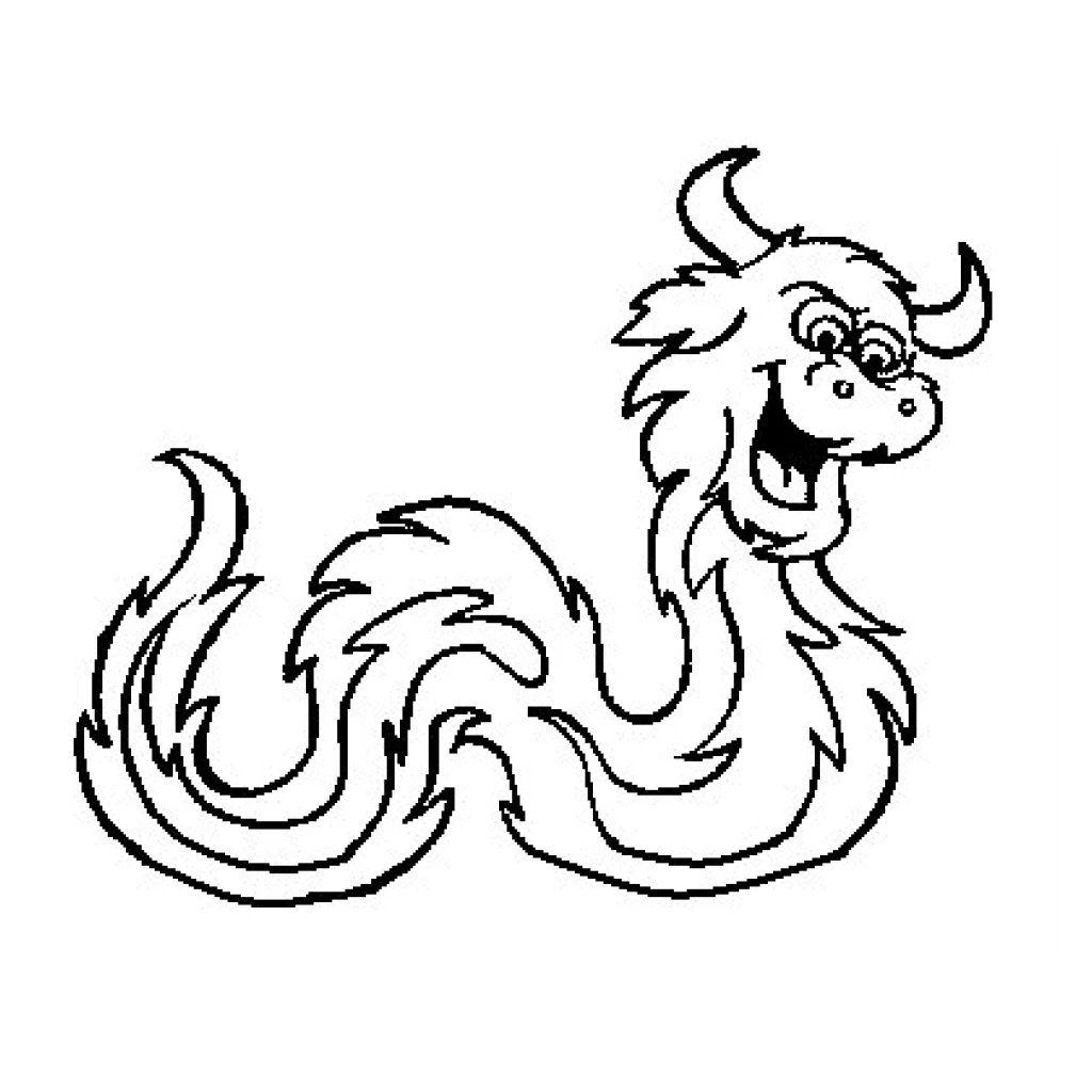 Fantasy Dragon coloring page to print for free