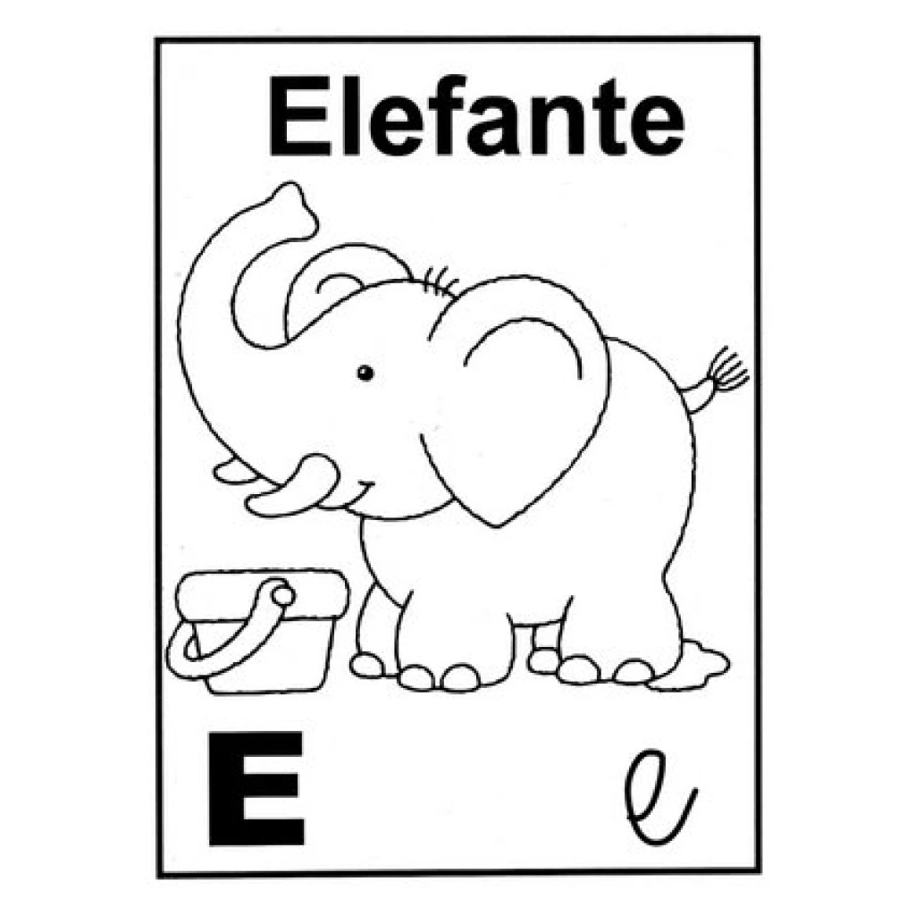 Elephant coloring page to print for free