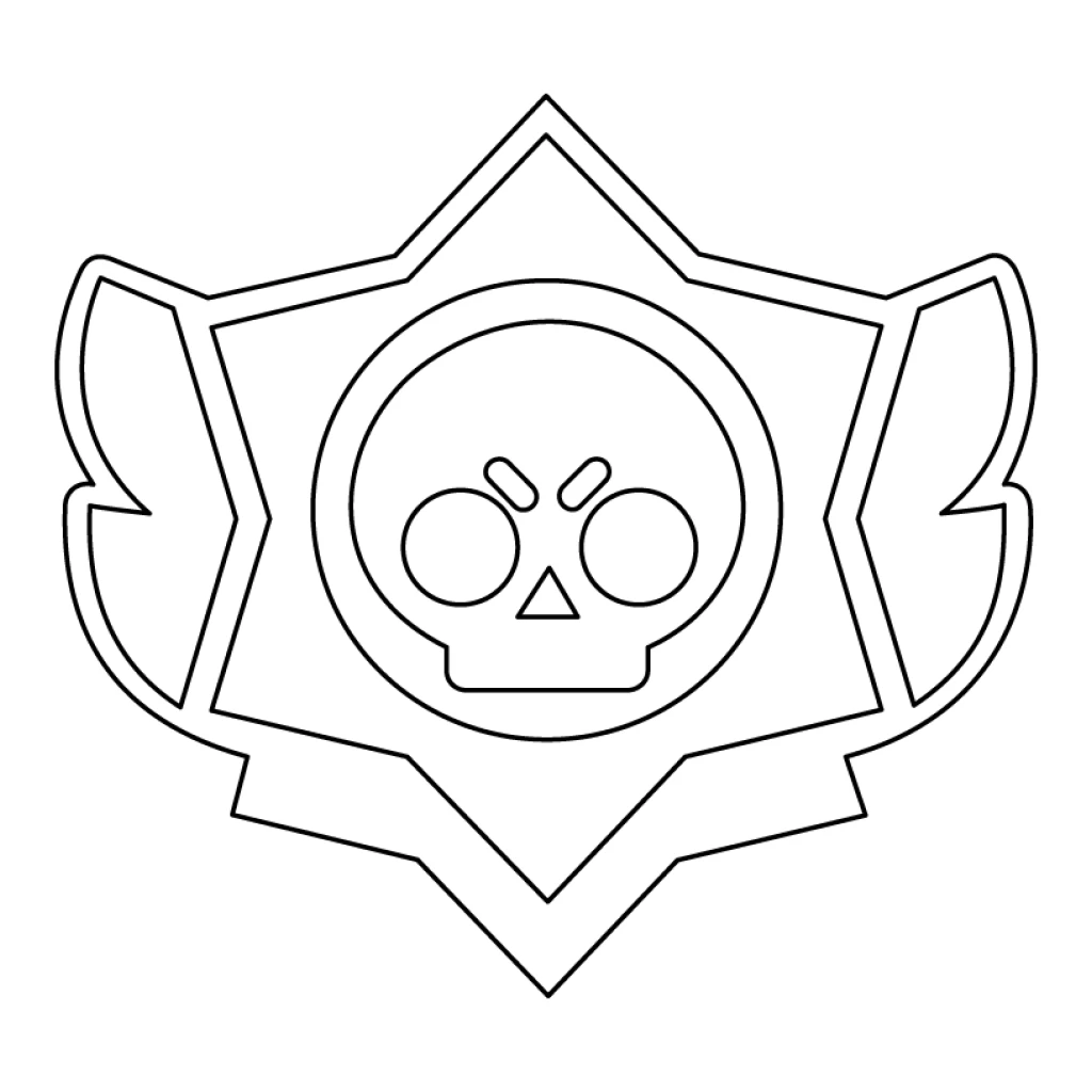 Brawl Stars Emblem coloring page to print for free