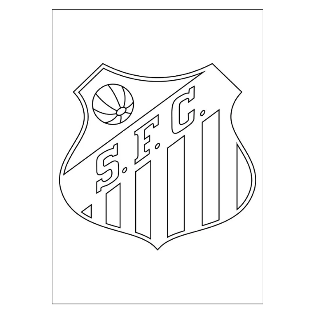Santos Fc Logo coloring page to print for free