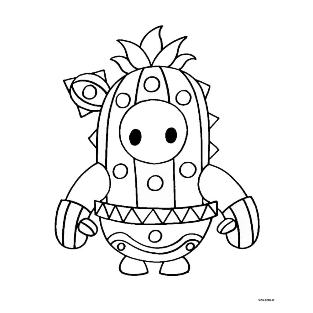 Desenho de Fall Guys para colorir e imprimir grátis