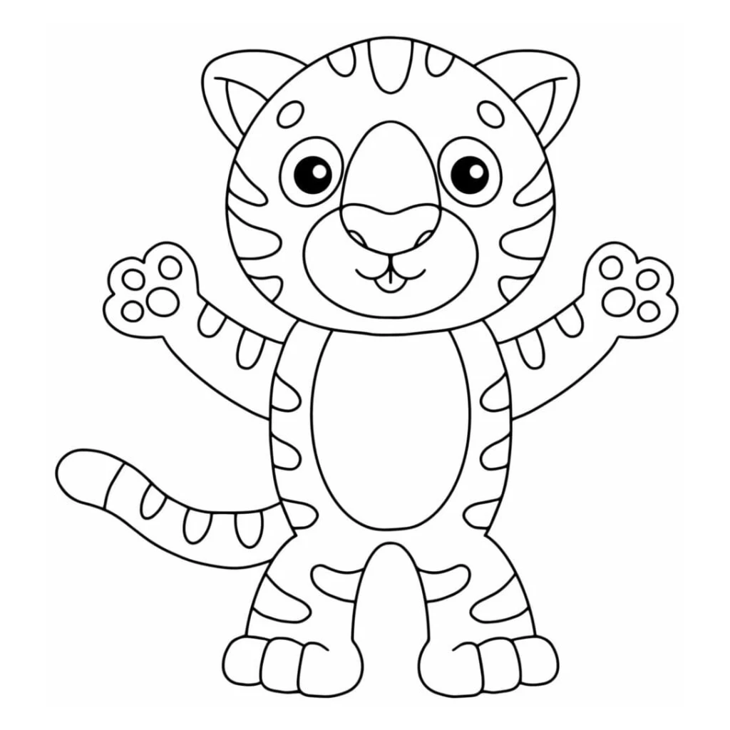 Dibujo de Cachorro De Tigre para colorear e imprimir gratis