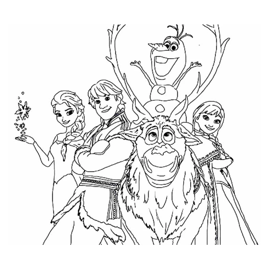Frozen coloring page to print for free