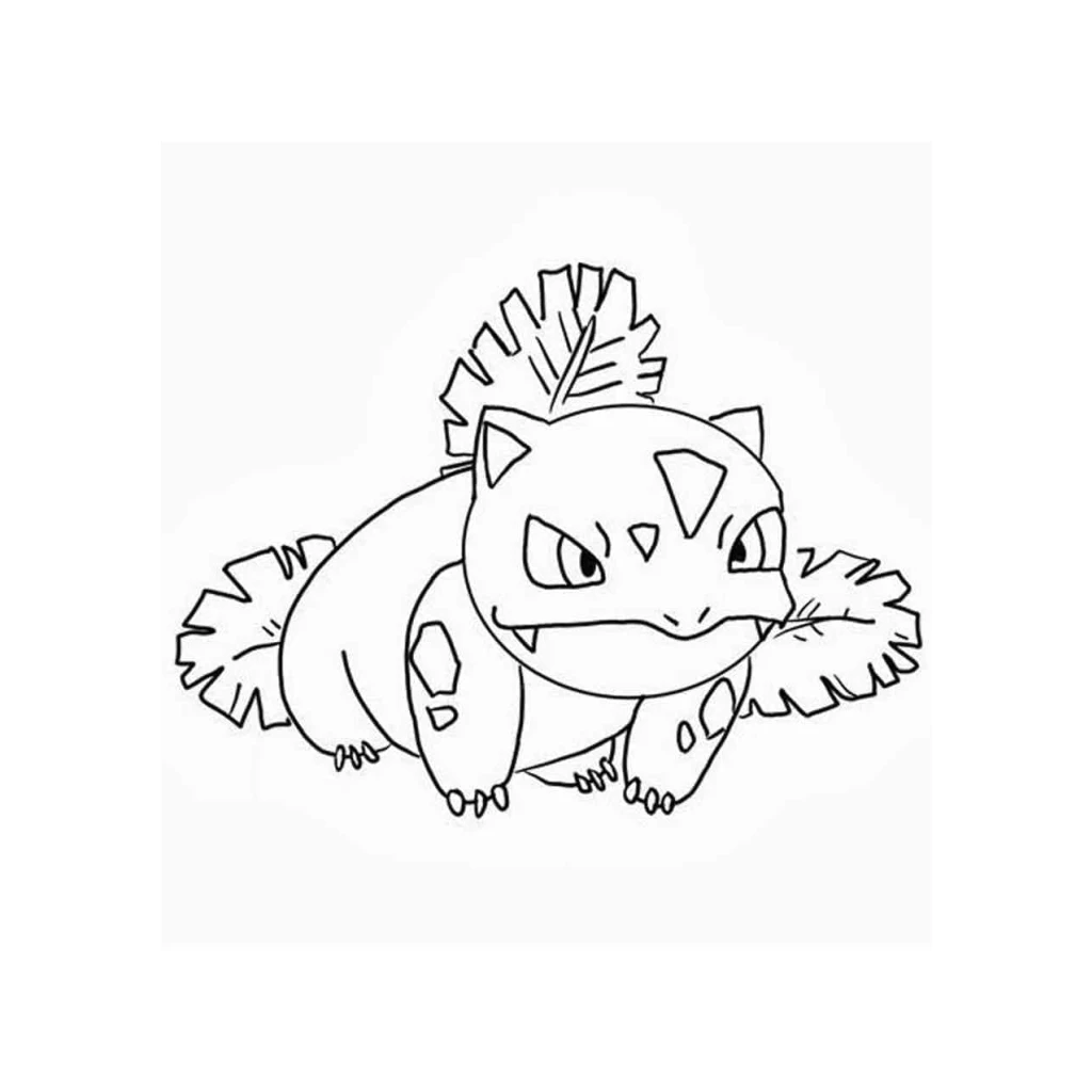 Ivysaur coloring page to print for free
