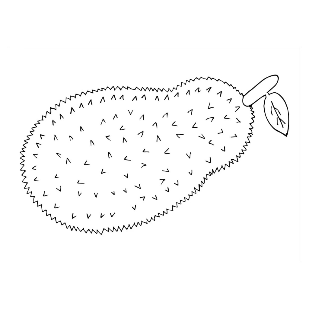 Desenho de Jaca para colorir e imprimir grátis