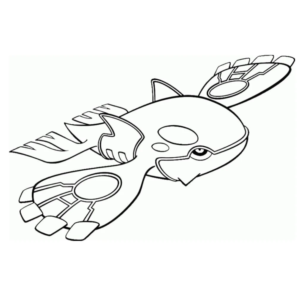 Desenho de Kyogre para colorir e imprimir grátis