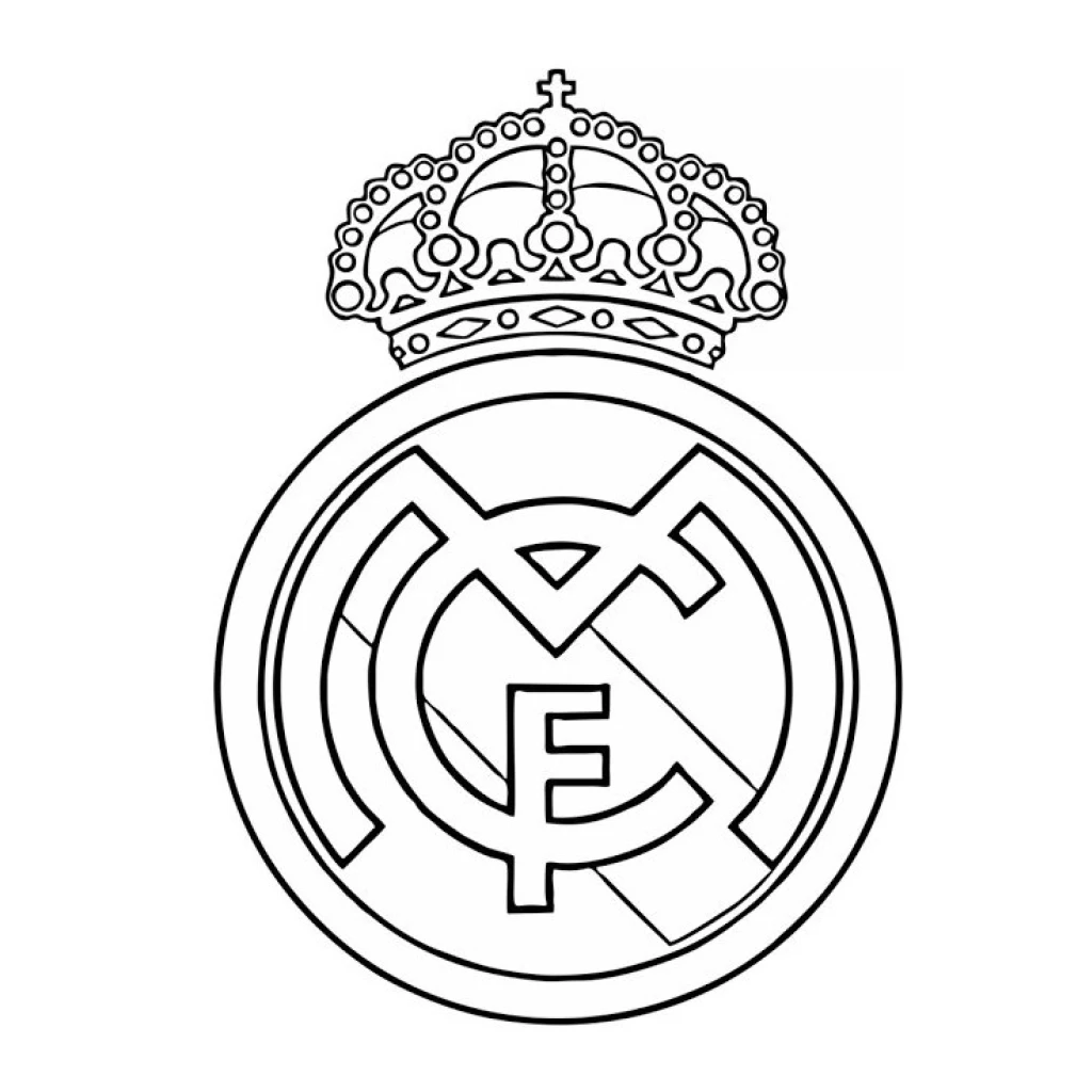 Desenho de Logotipo Do Real Madrid para colorir e imprimir grátis