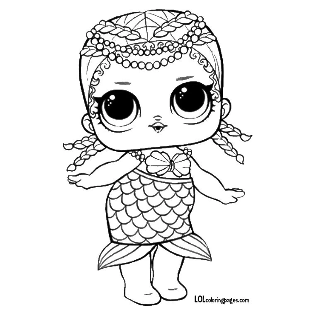 Desenho de Sereia Encantada para colorir e imprimir grátis