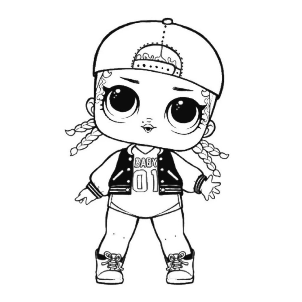 Stylish Doll coloring page to print for free