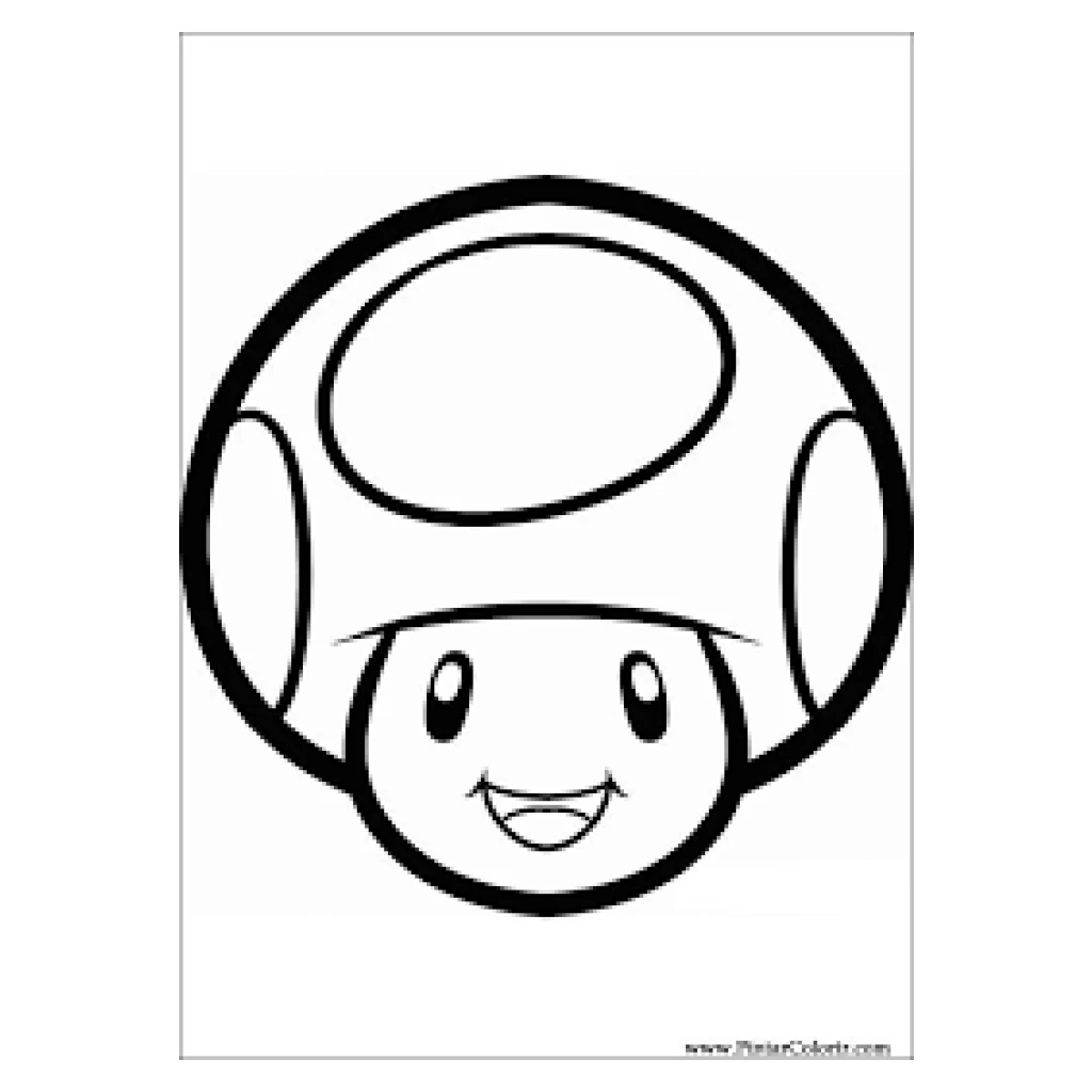 Desenho de Cogumelo Do Mario para colorir e imprimir grátis
