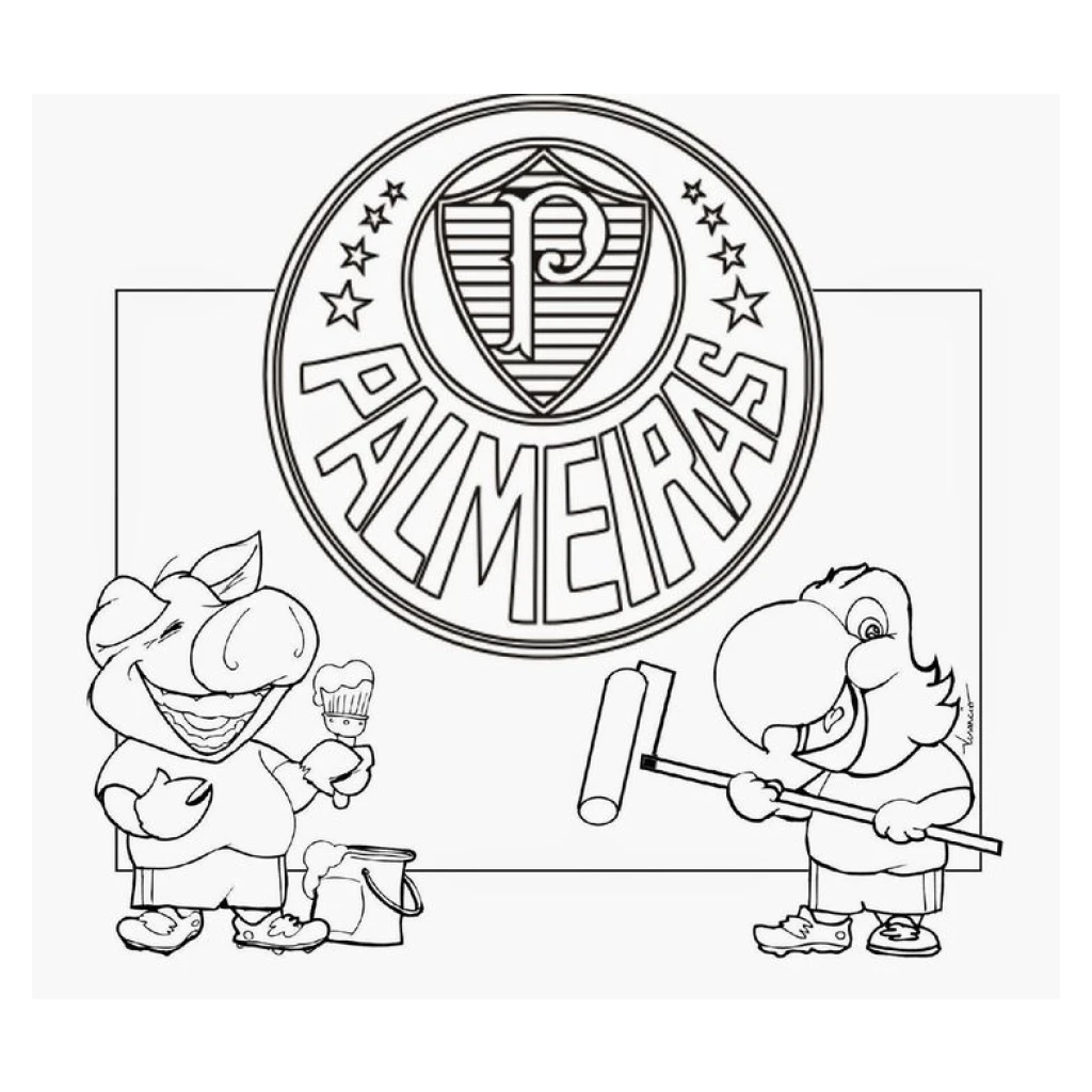 Desenho de Mascotes Do Palmeiras para colorir e imprimir grátis