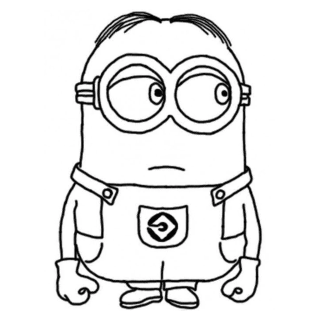 Minion coloring page to print for free