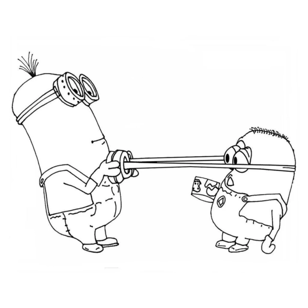 Minions coloring page to print for free
