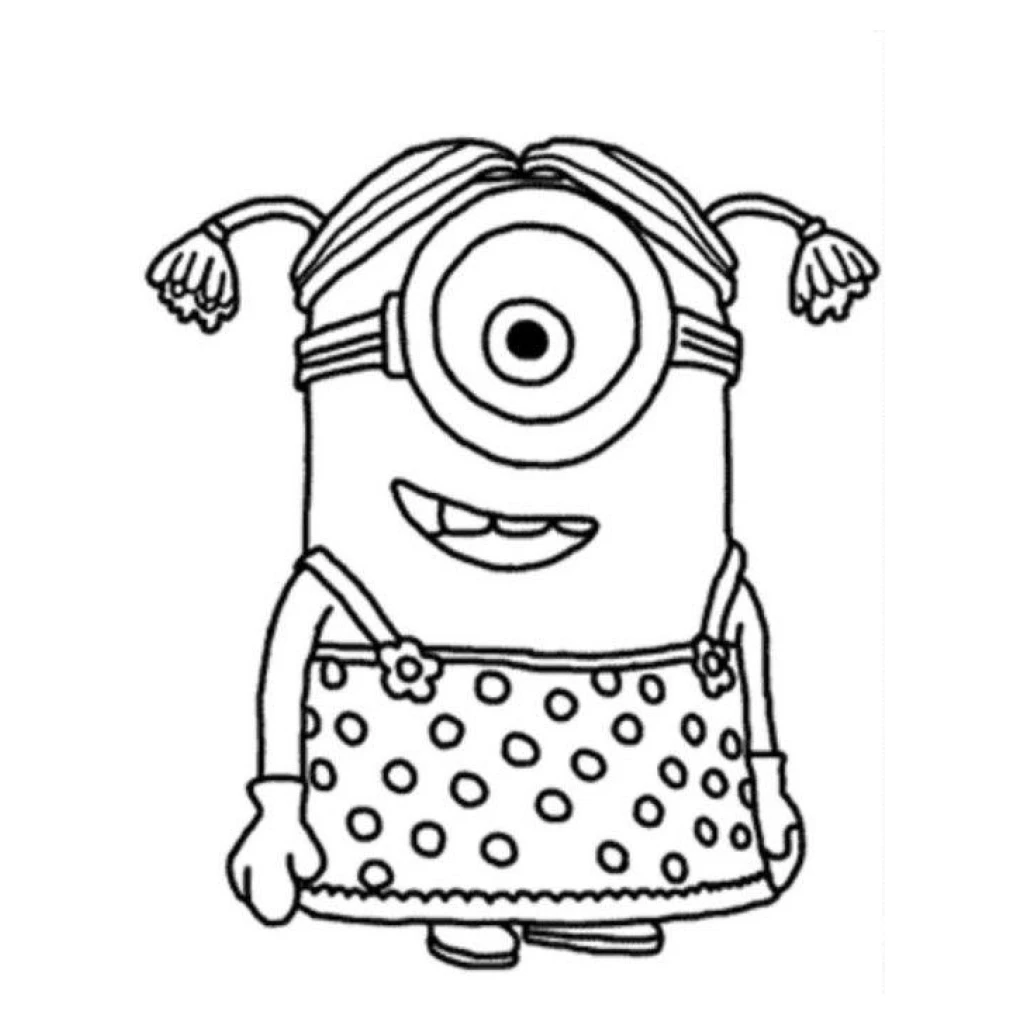 Dibujo de Del Minion Divertido para colorear e imprimir gratis
