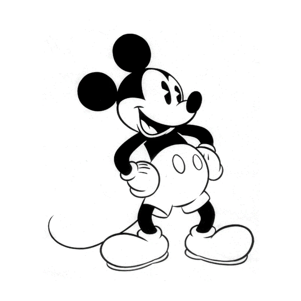 Dibujo de Mickey Mouse para colorear e imprimir gratis