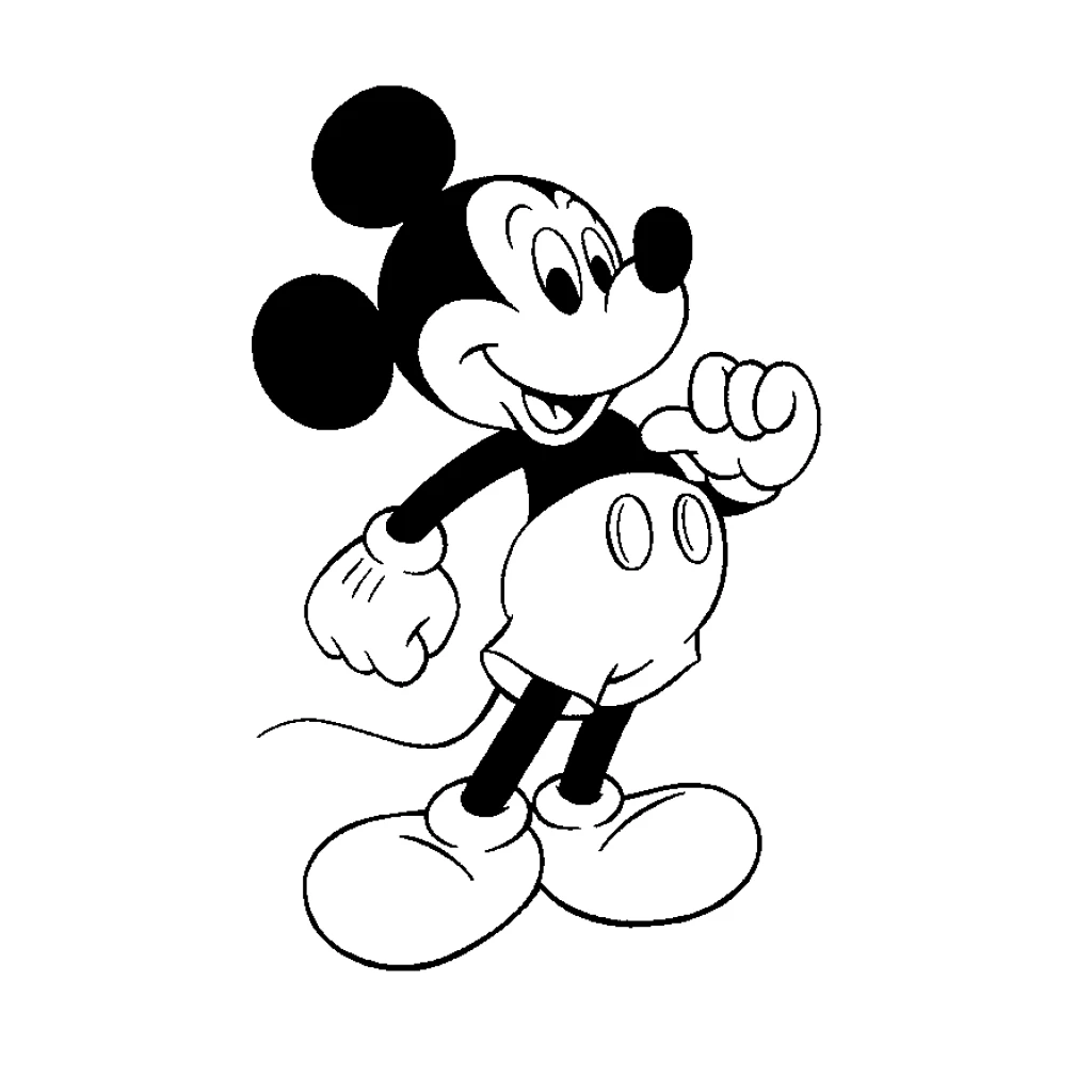 Desenho de Mickey Mouse para colorir e imprimir grátis