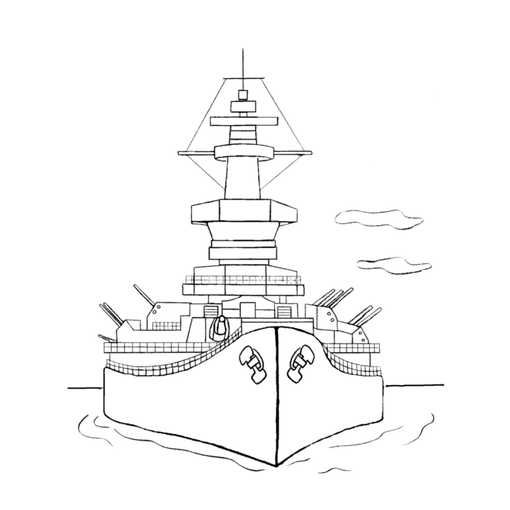 Dibujo de Barco De Guerra para colorear e imprimir gratis