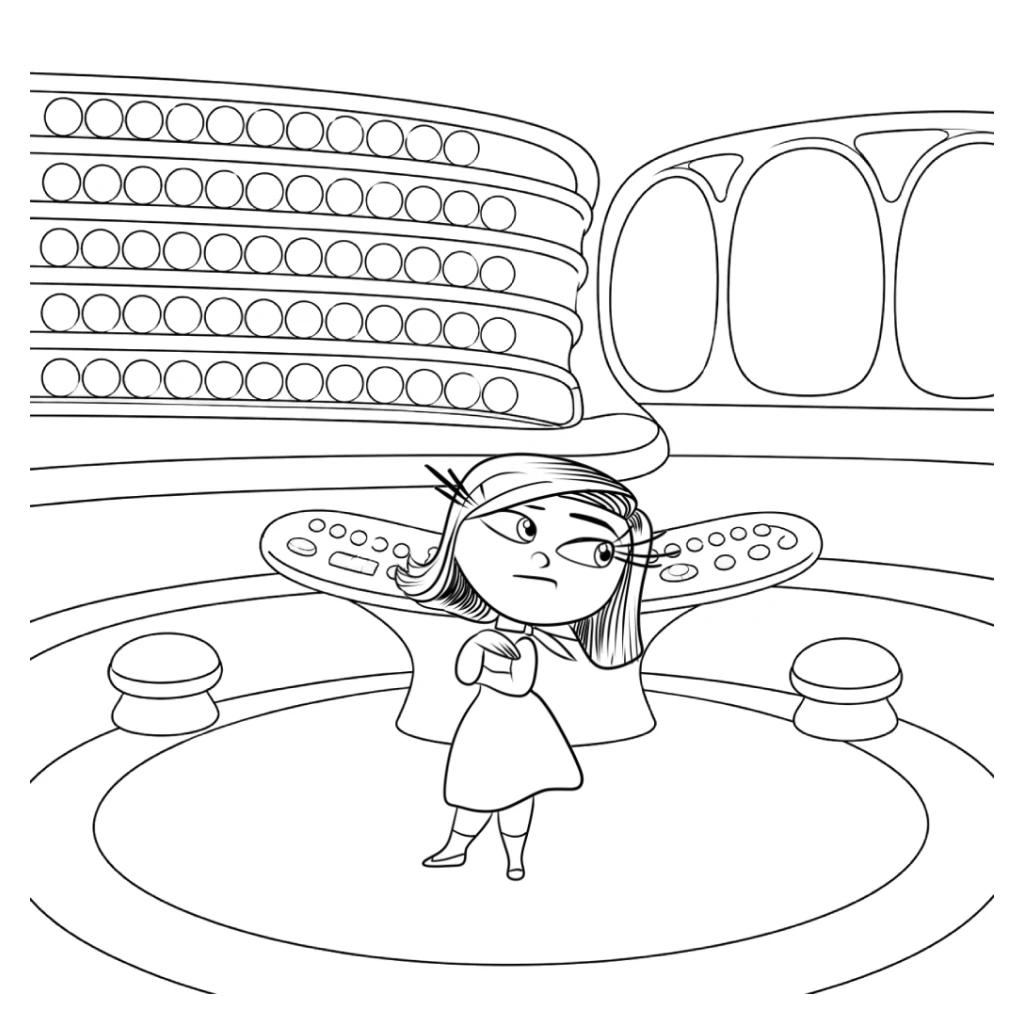 Disgusting Fun in a Control Room coloring page to print for free