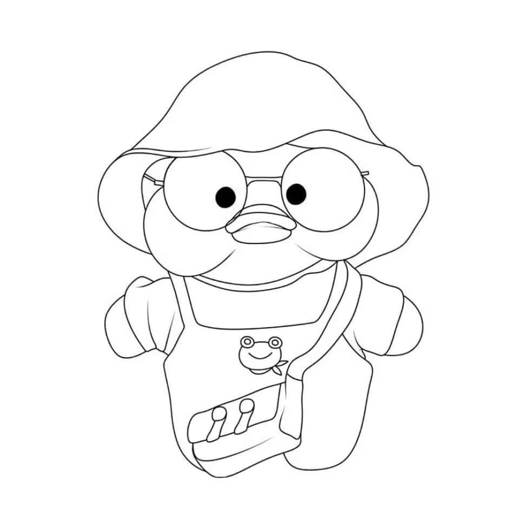 Funny Paper Duck coloring page to print for free