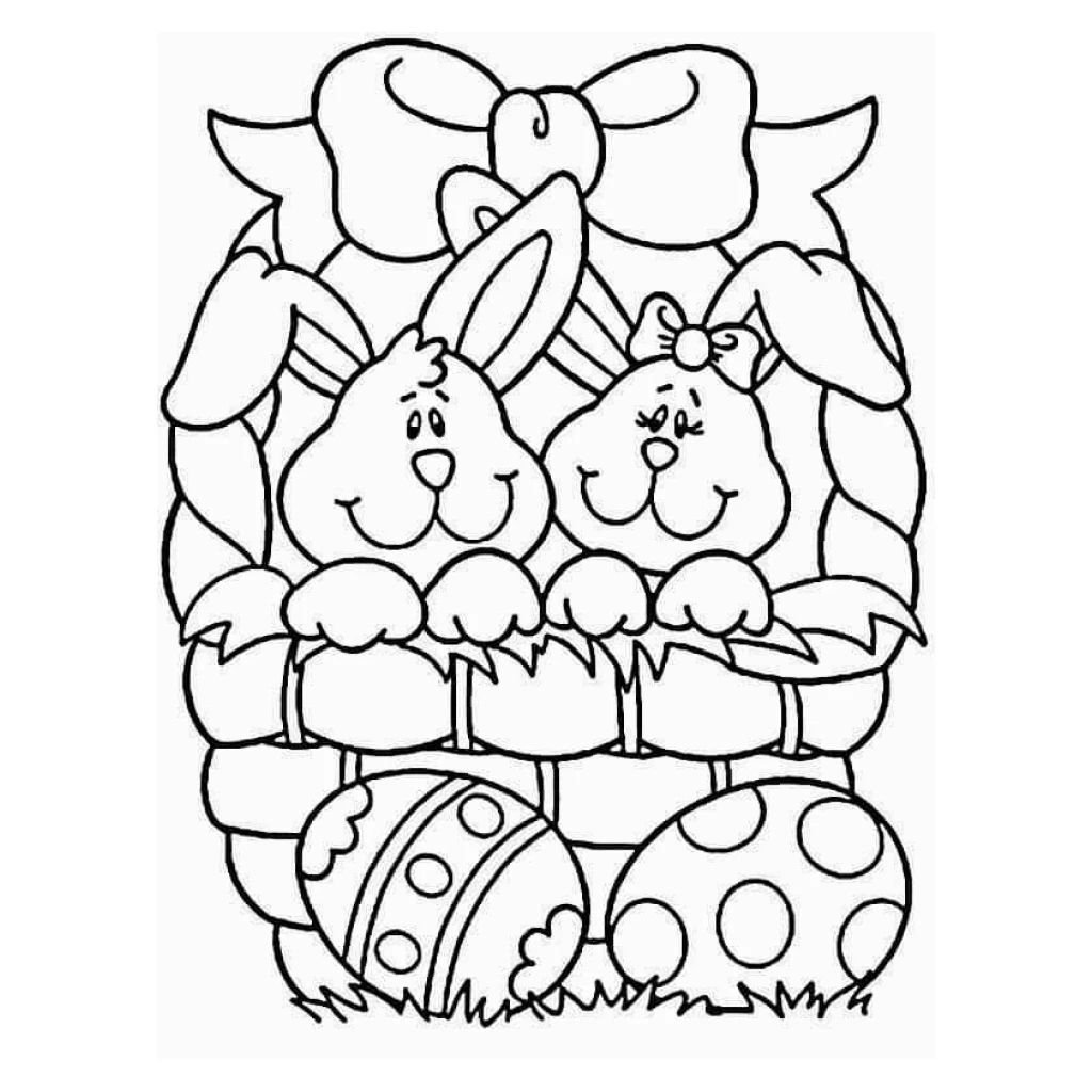 Desenho de Páscoa para colorir e imprimir grátis