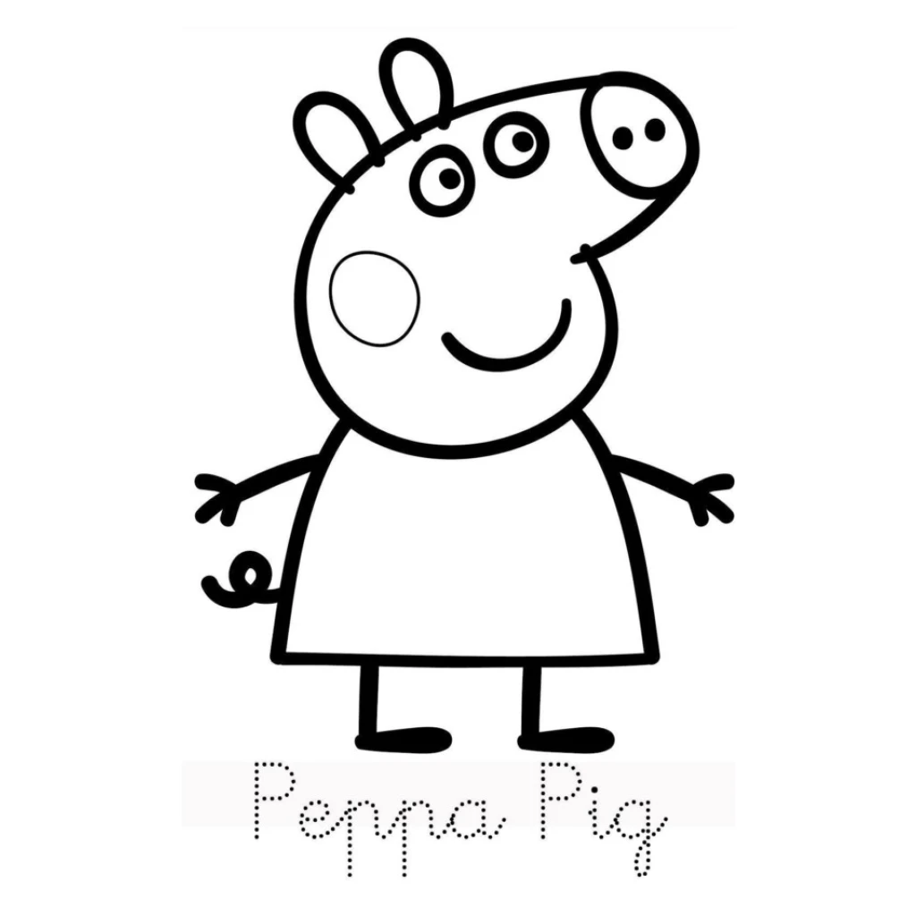 Dibujo de Peppa Pig para colorear e imprimir gratis