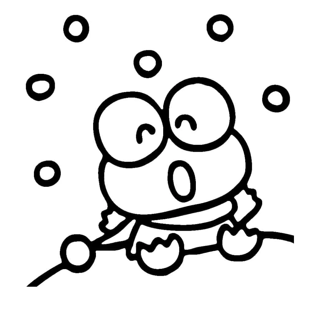 Desenho de Sapo Keroppi para colorir e imprimir grátis
