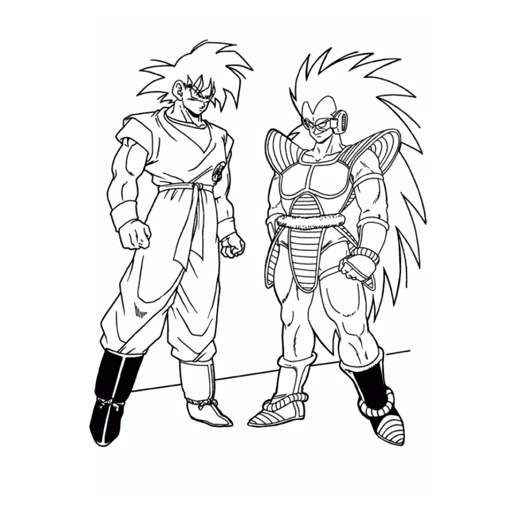 Dragon Ball Characters coloring page to print for free