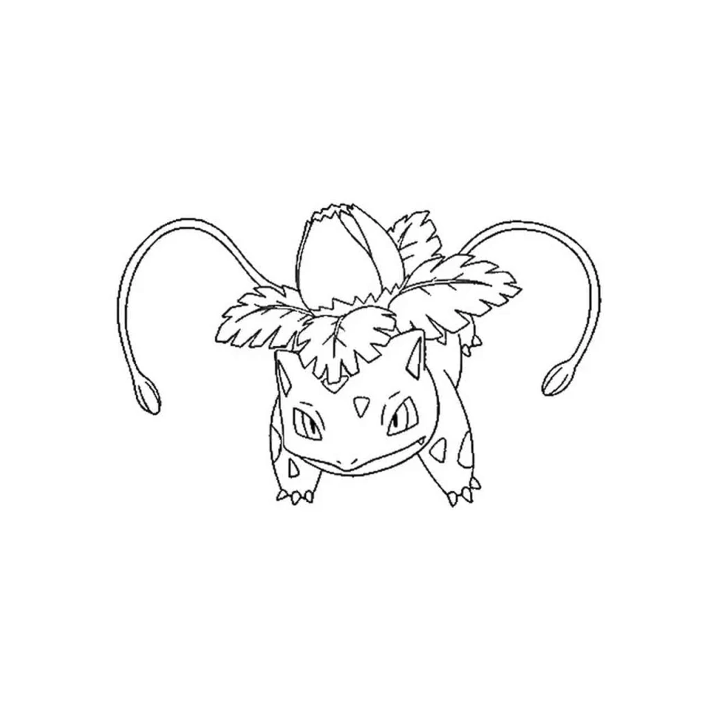 Desenho de Pokémon Ivysaur para colorir e imprimir grátis