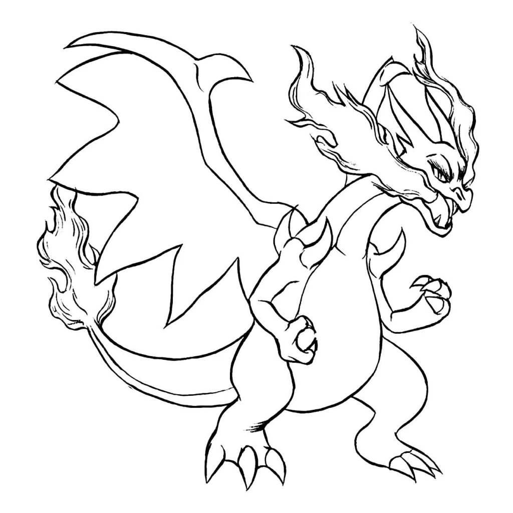 Pokémon Charizard coloring page to print for free