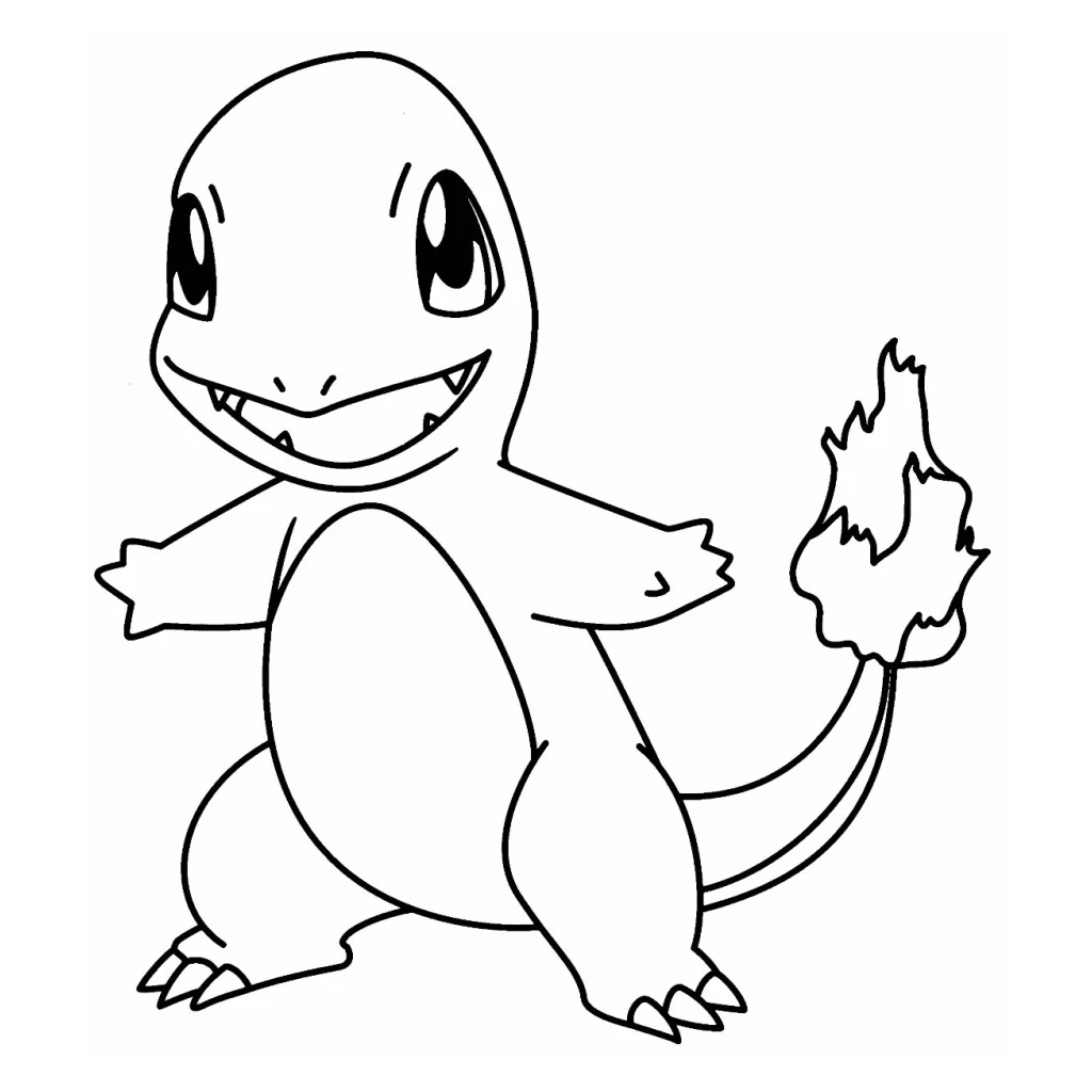 Desenho de Charmander para colorir e imprimir grátis