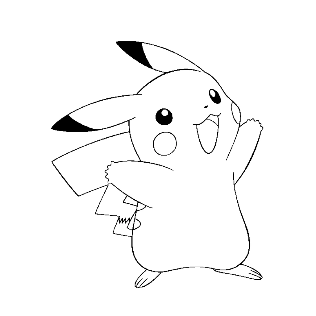 Desenho de Pikachu  Pokémon para colorir e imprimir grátis