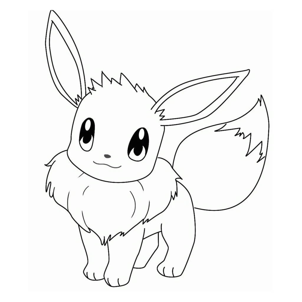 Eevee  Pokémon coloring page to print for free
