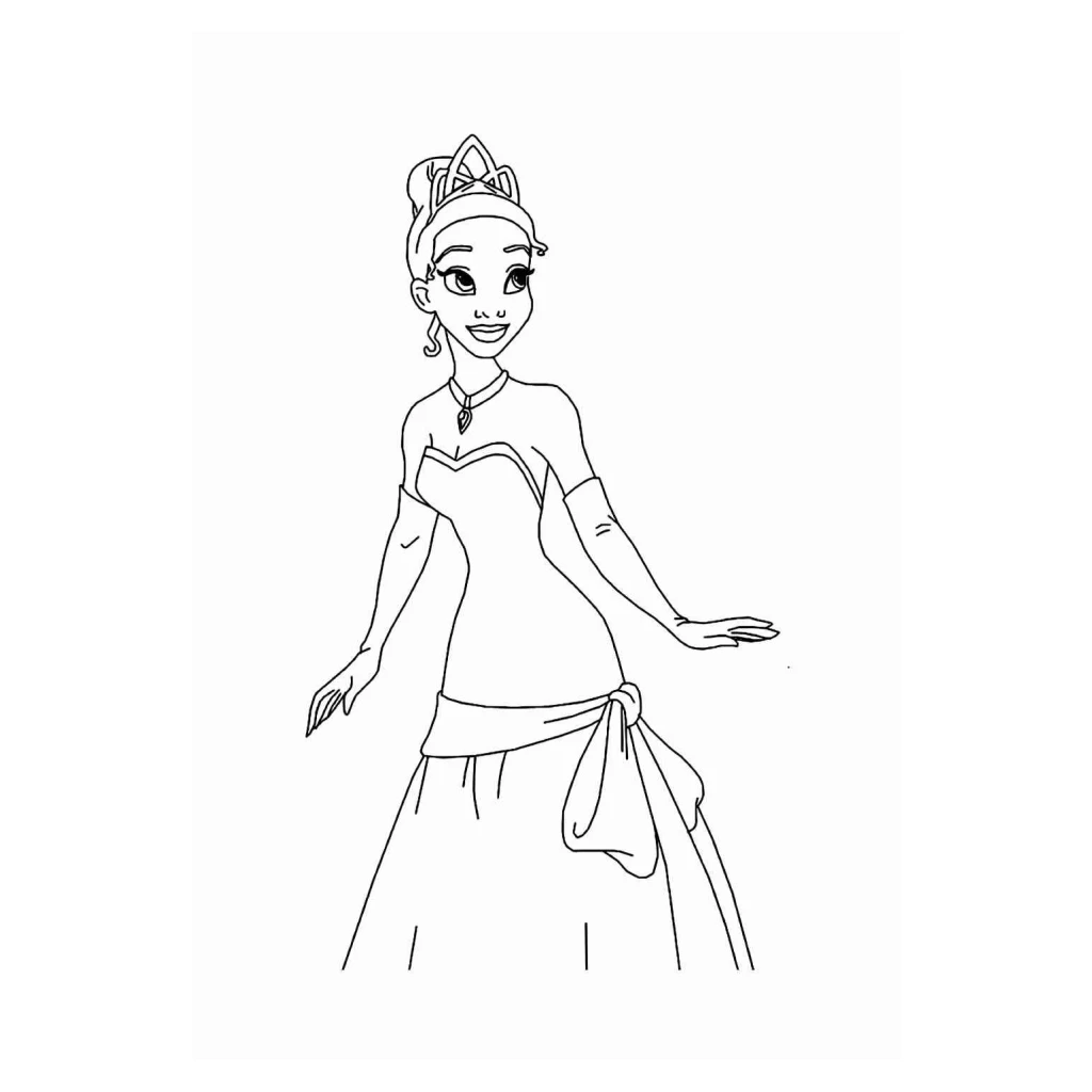 Princess And The Frog coloring page to print for free