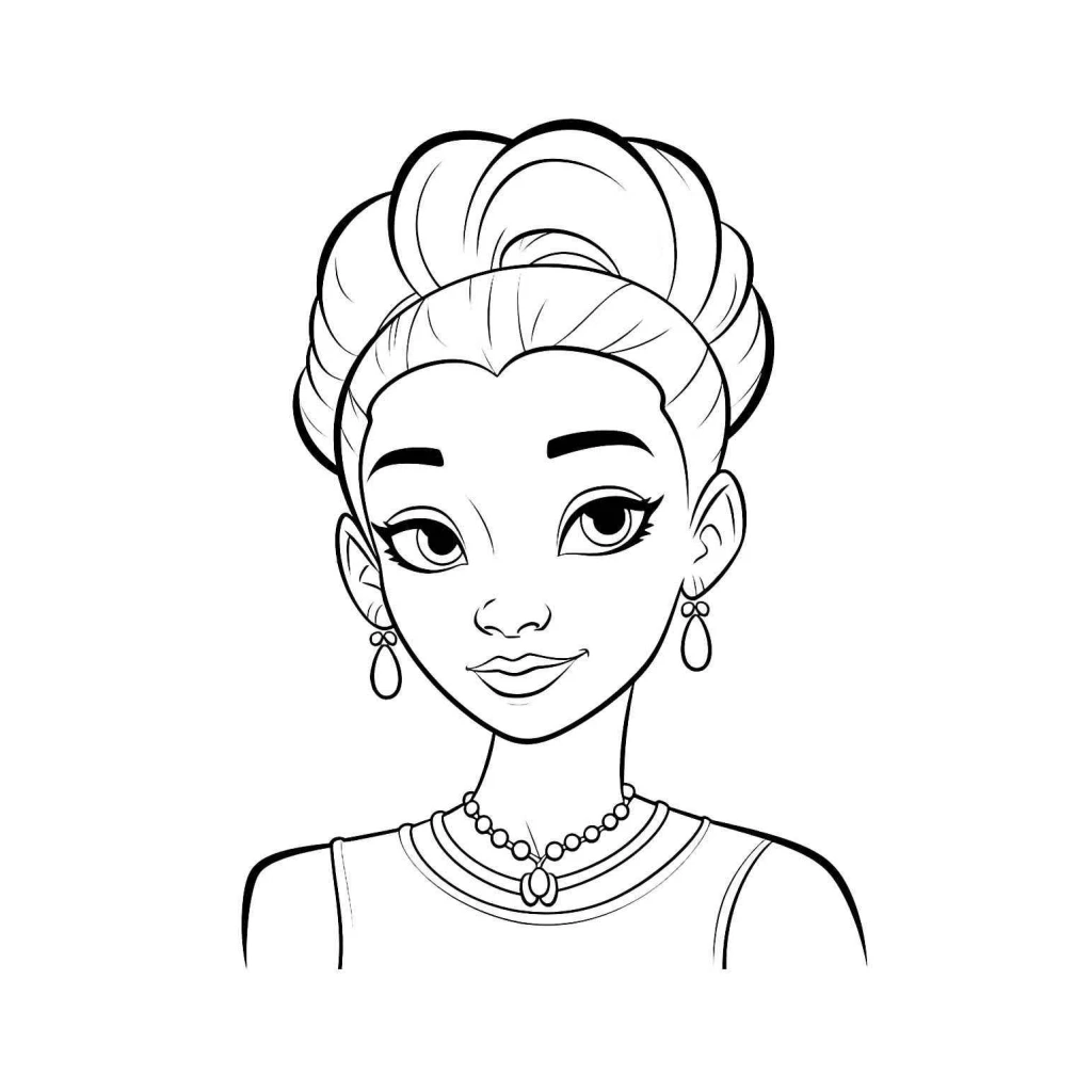 Dibujo de La Princesa Y El Sapo para colorear e imprimir gratis