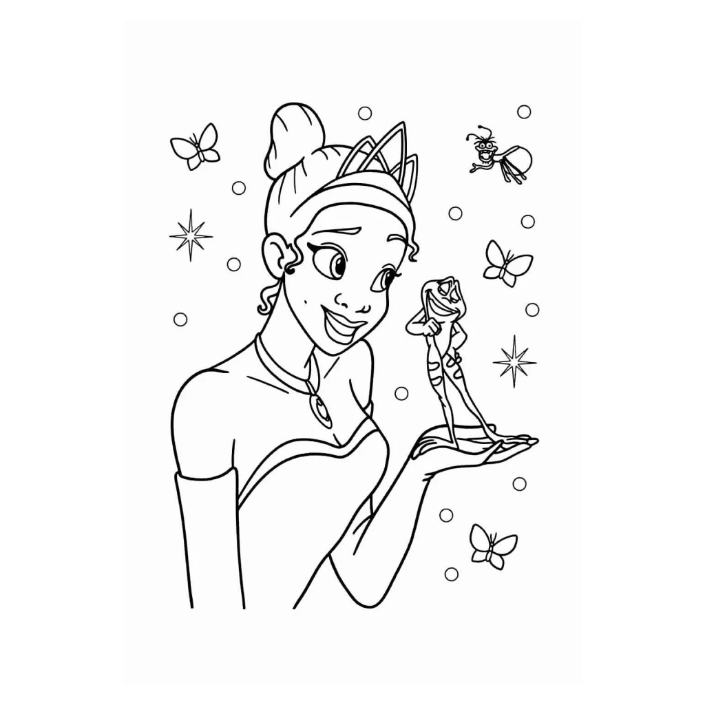 Princess And The Frog coloring page to print for free