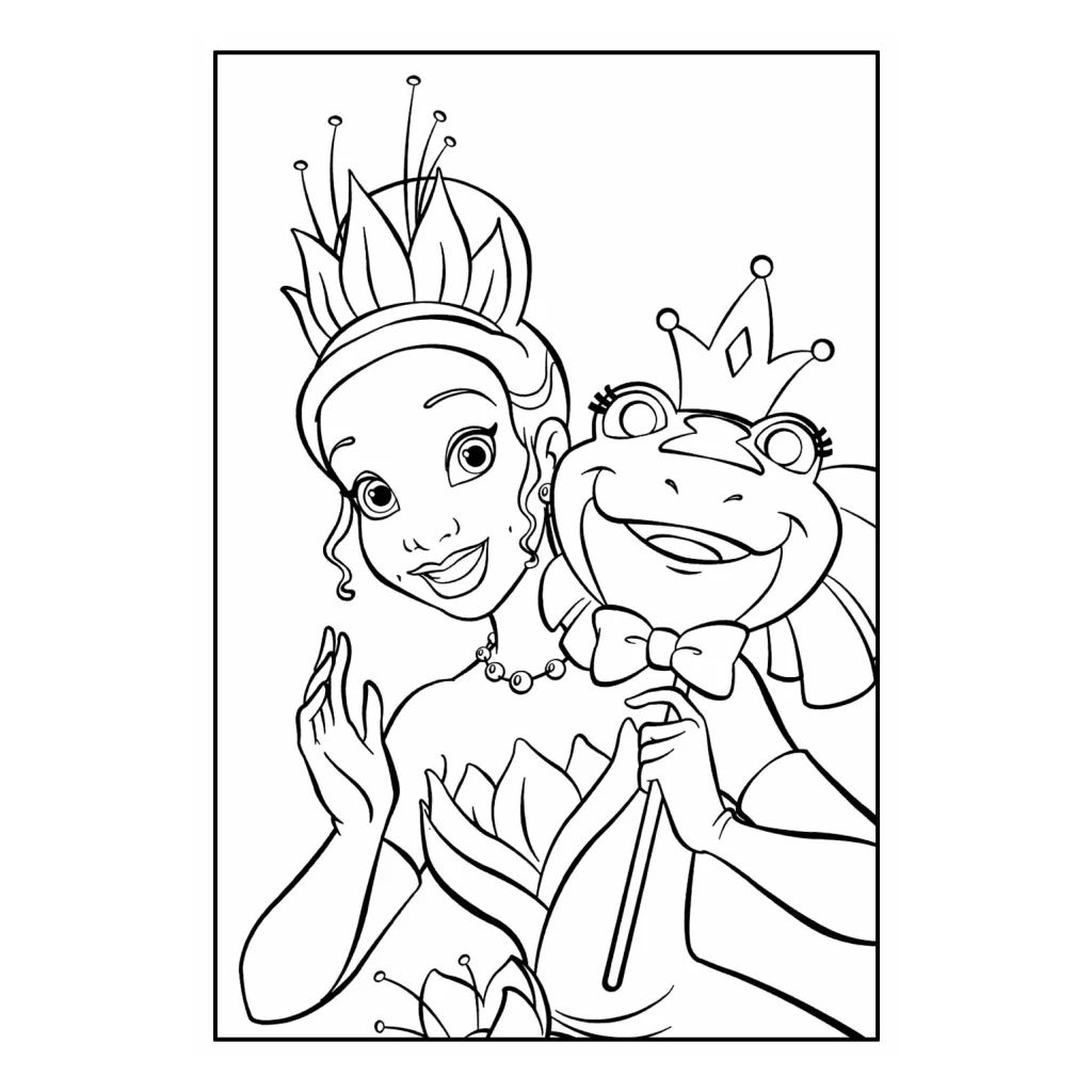 Princess And The Frog coloring page to print for free