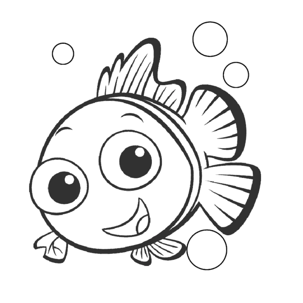 Finding Nemo coloring page to print for free