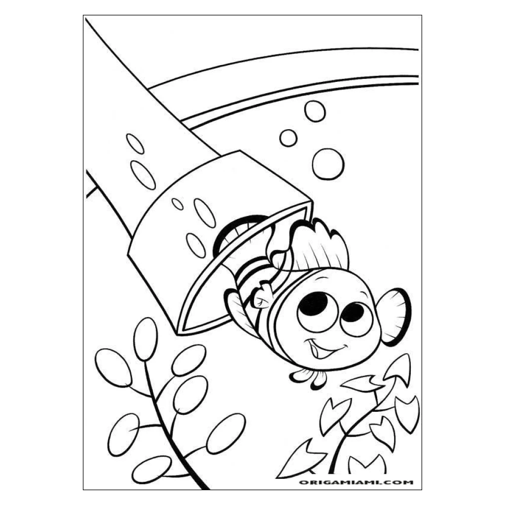 Desenho de Peixe Nemo para colorir e imprimir grátis