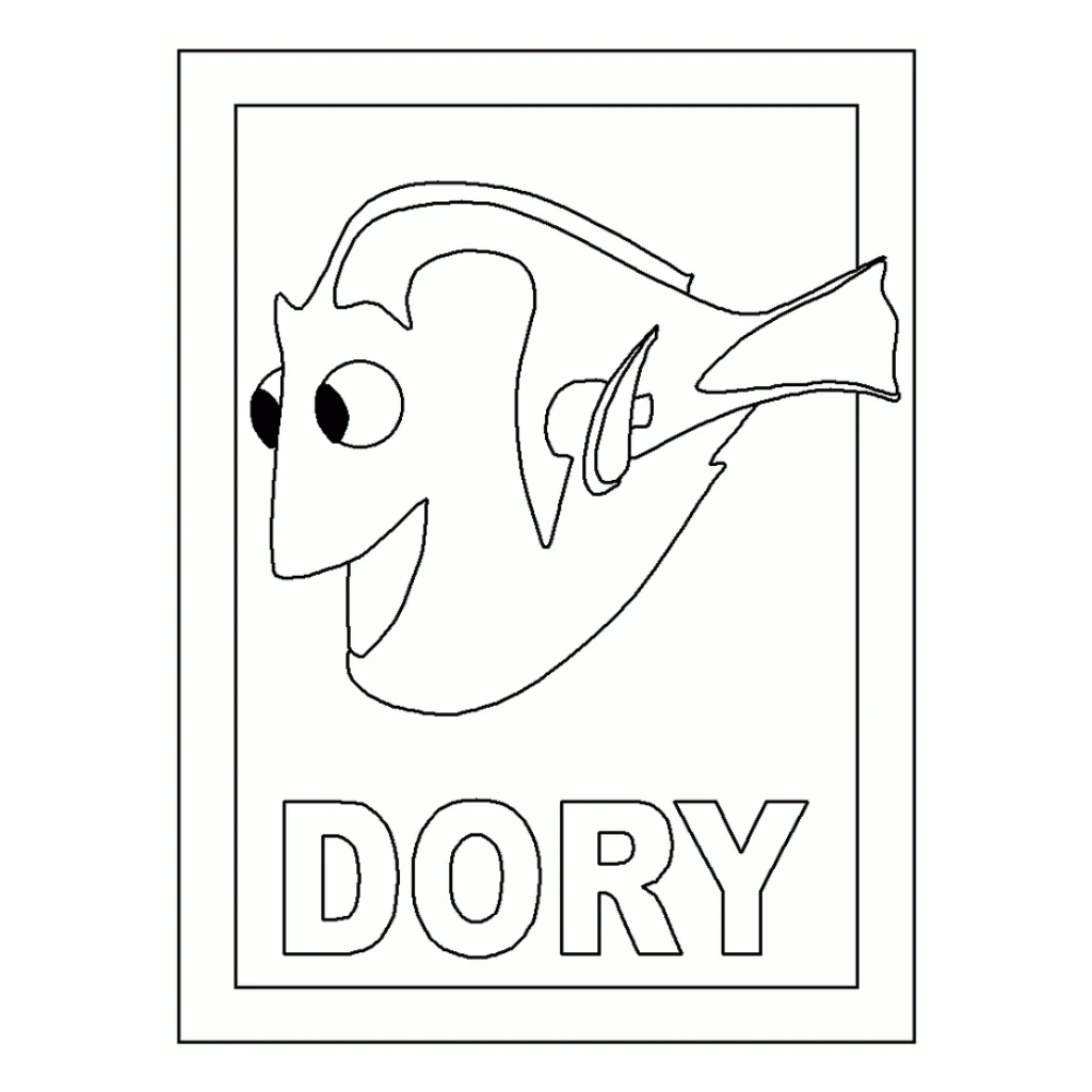 Desenho de Dory para colorir e imprimir grátis