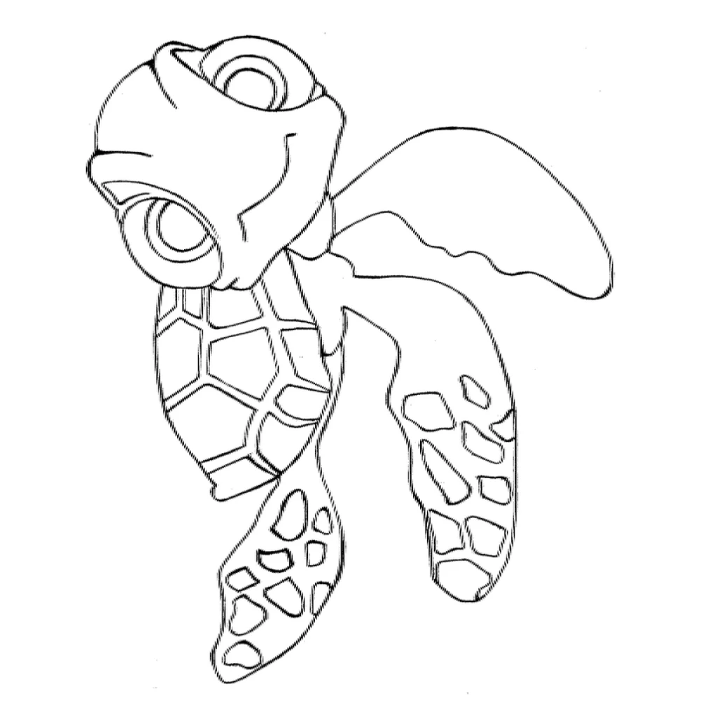 Desenho de Tartaruga para colorir e imprimir grátis