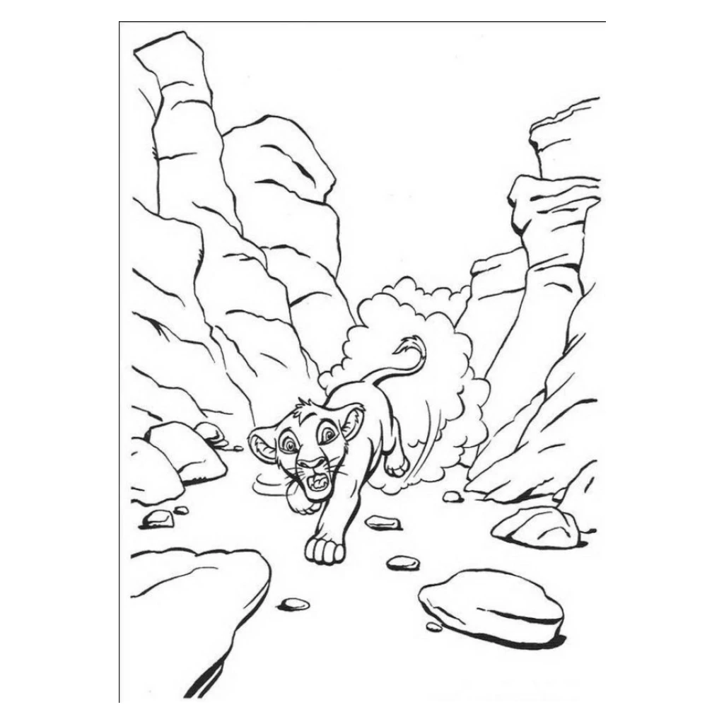 Dibujo de León  El Rey León para colorear e imprimir gratis