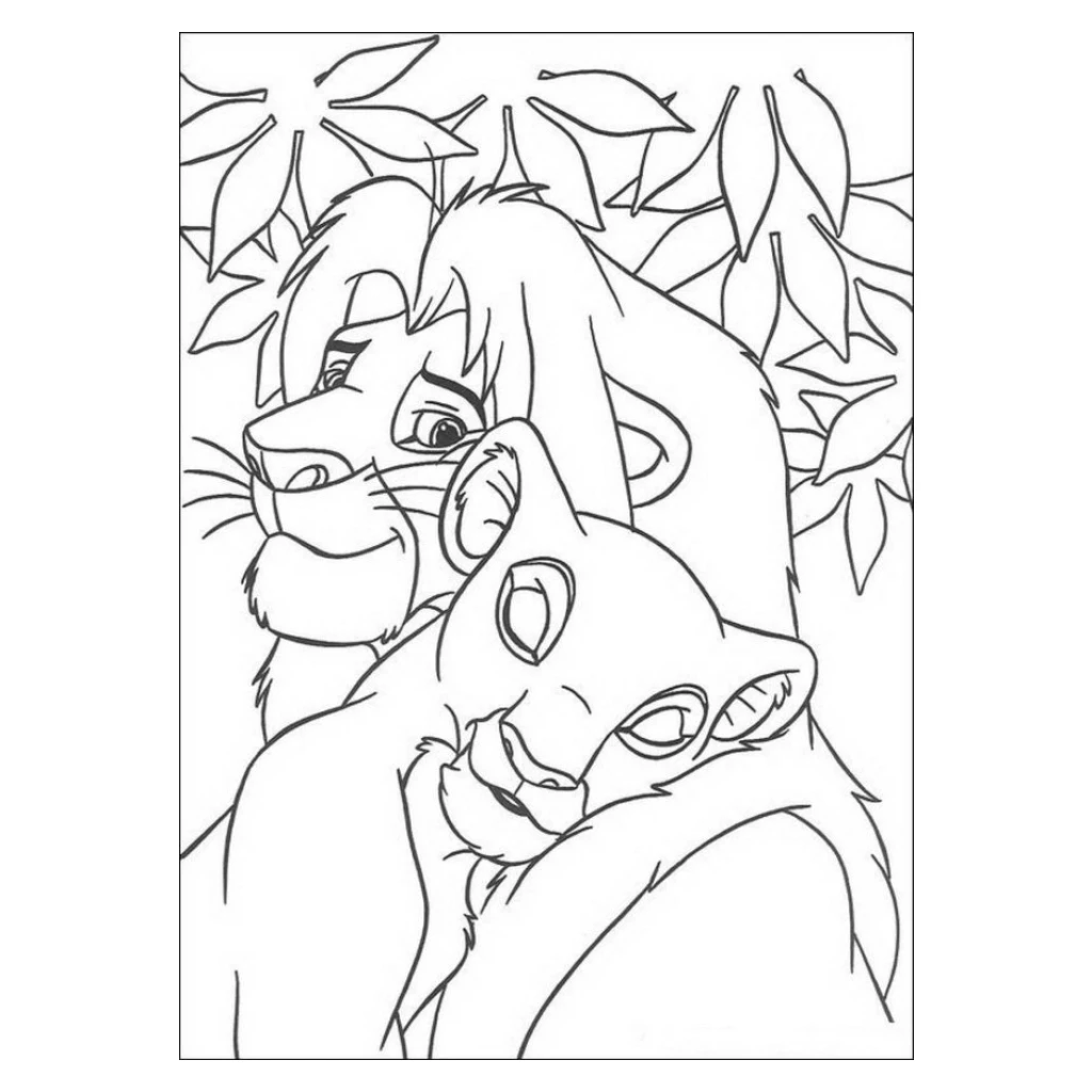 Desenho de Rei Leão para colorir e imprimir grátis