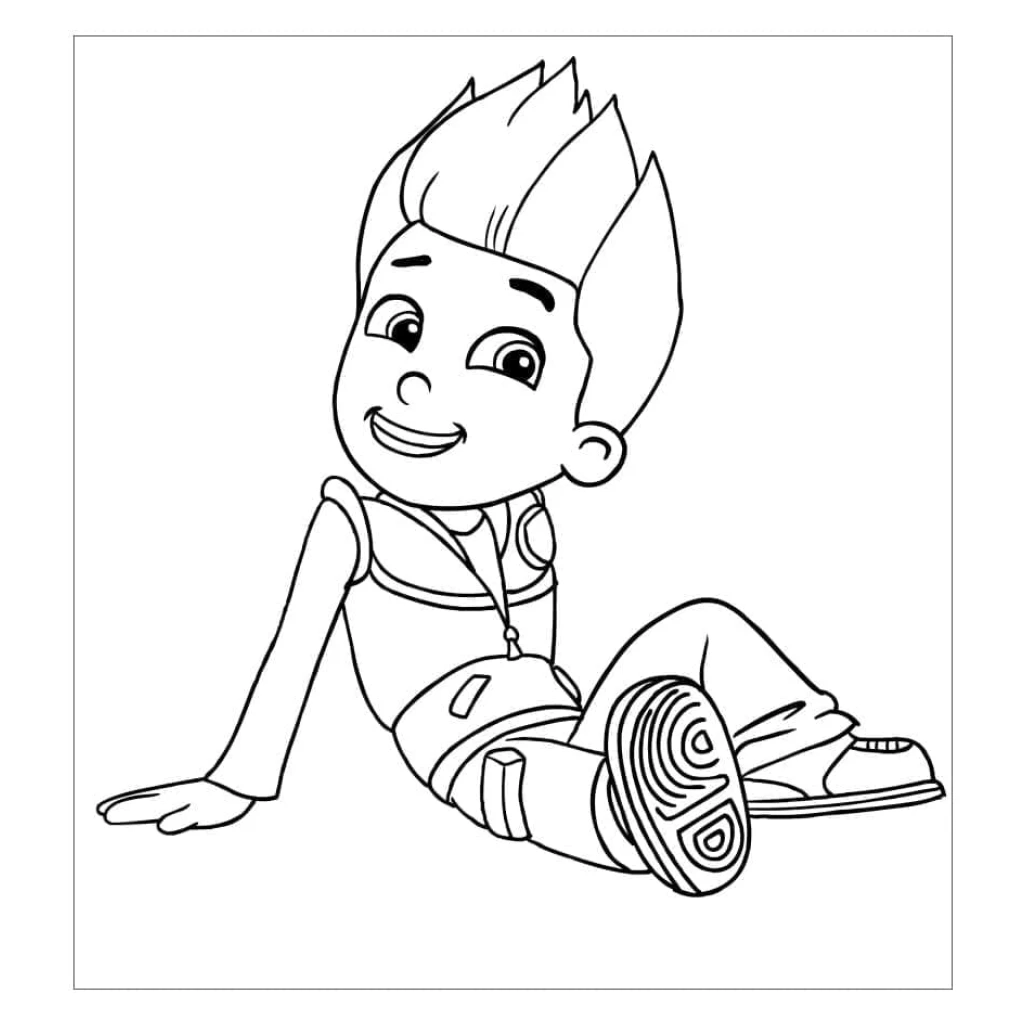 Desenho de Ryder Da Patrulha Canina para colorir e imprimir grátis