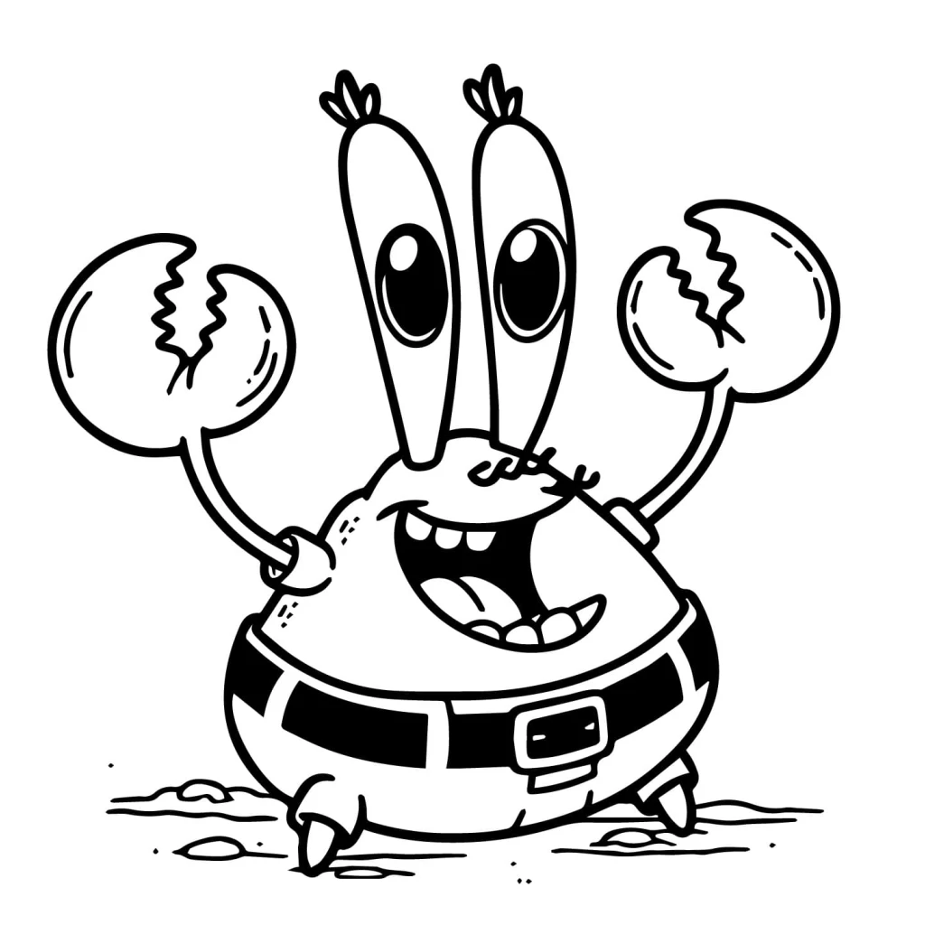 Crab Laughing coloring page to print for free