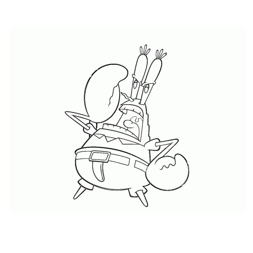 Crab shouting coloring page to print for free