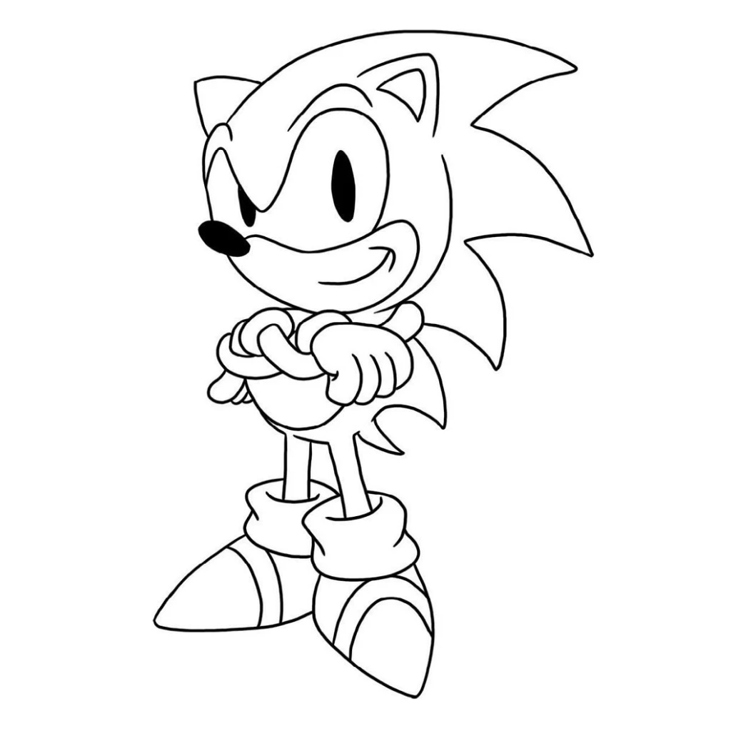 Desenho de Sonic para colorir e imprimir grátis