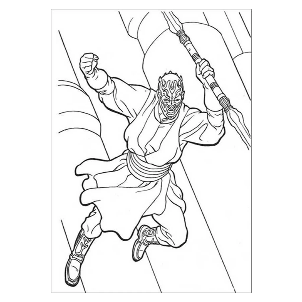 Desenho de Guerreiro Fantástico para colorir e imprimir grátis