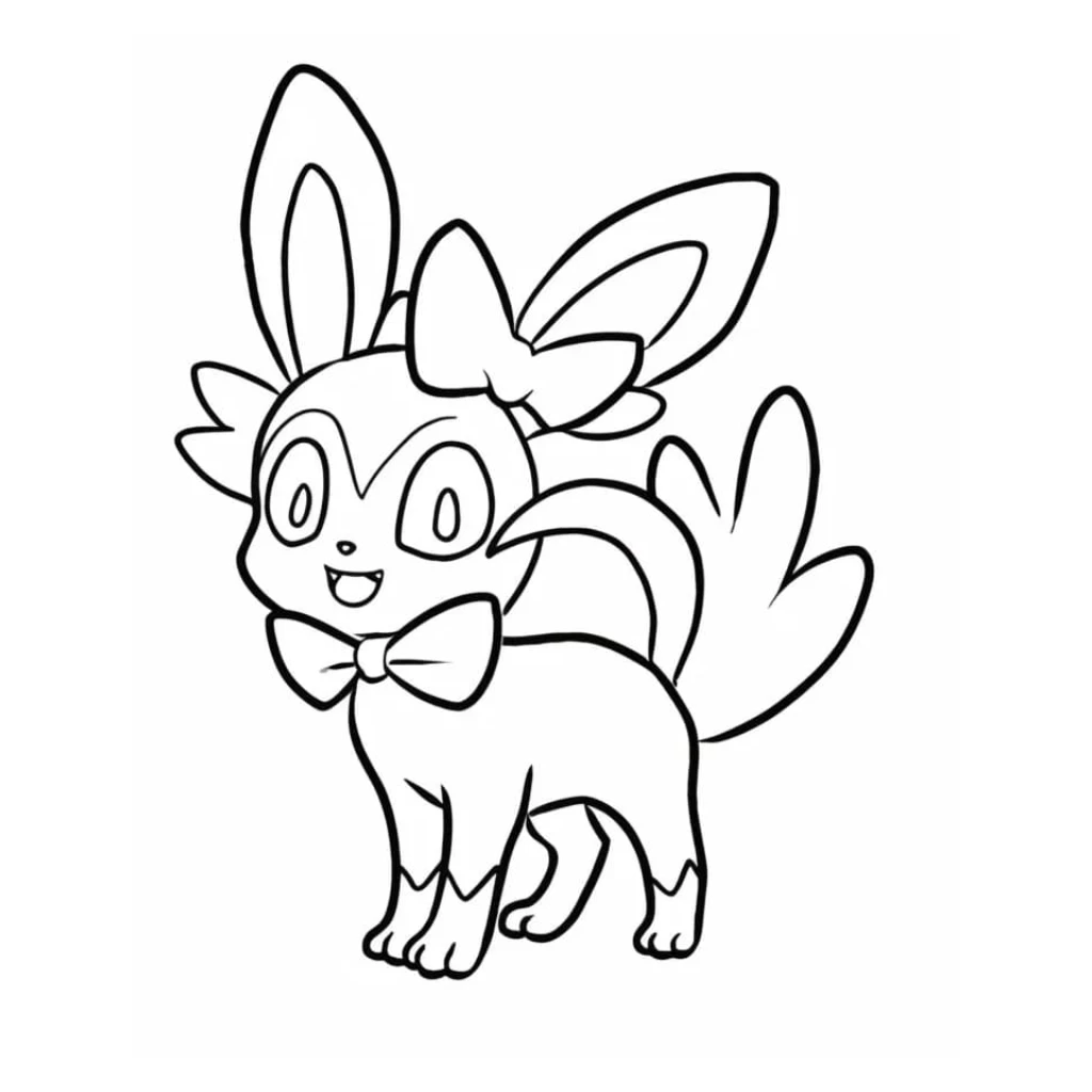 Dibujo de Sylveon para colorear e imprimir gratis
