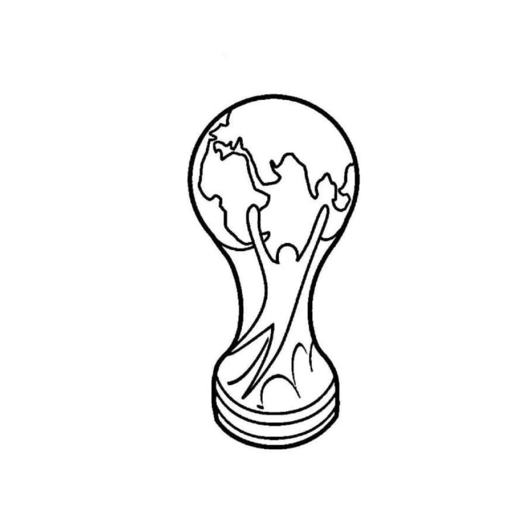 Desenho de Taça da Copa do Mundo para colorir e imprimir grátis