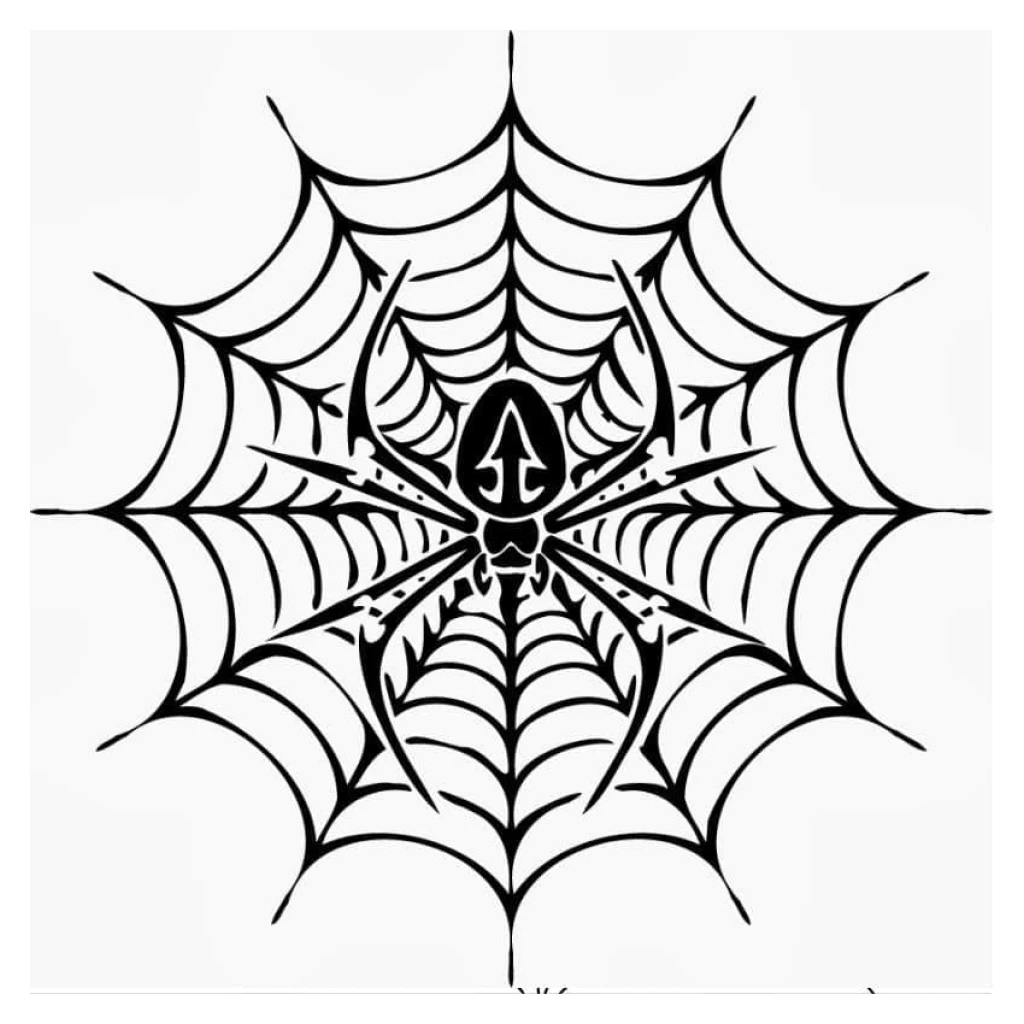Desenho de Teia De Aranha para colorir e imprimir grátis